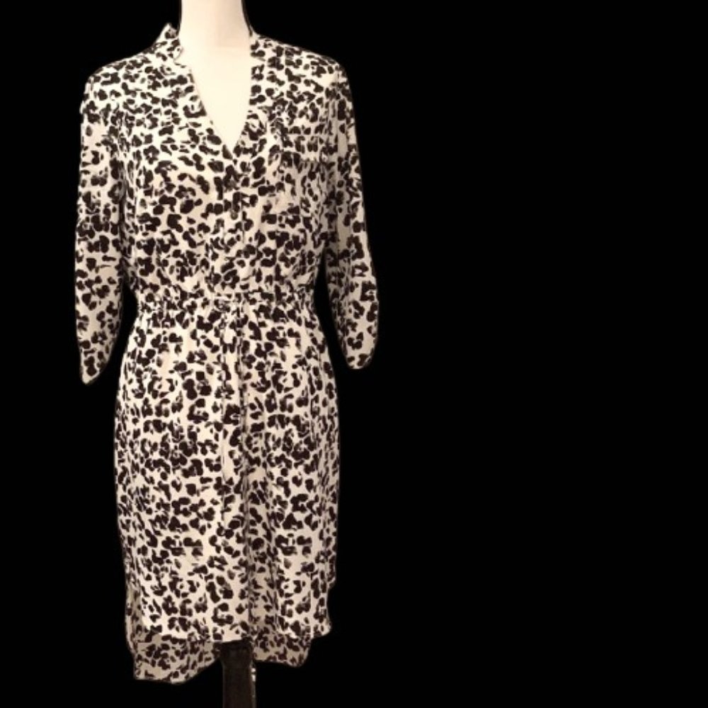 Merona Black & White HI Low Print Dress